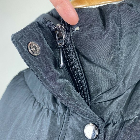 Kenneth Cole Reaction G-III Down Feather Vest L Black Sleeveless Zip Snap - Picture 8 of 12